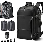 FIROVIAN 70L Travel Backpack with Vacuum Compression System | 70L Vacuum Backpack, 2 Detachable TPU Bags, TSA Lock, Fits 16" Laptop, Water-Resistant Travel &amp; Business