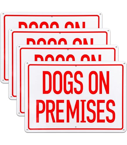 Hund Auf Dem Grundstück Schild – 25,4x35,6 Cm, Wetterfestes Aluminium, UV-Farbe