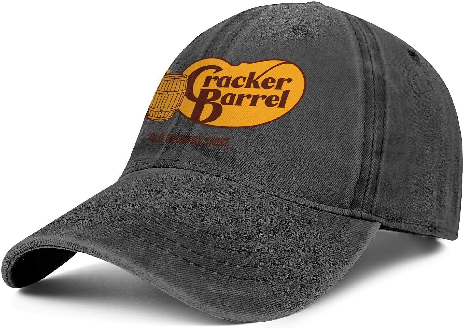 Topstankcc Men Picture Washed Cowboy Hat CrackerBarrelLogoOld