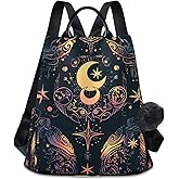 ALAZA Moon Stars Alchemy Witch Backpack Purse for Women Anti Theft Fashion Back Pack Shoulder Bag