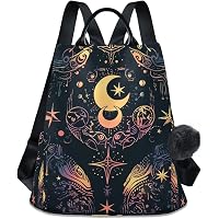 Amazon.com | CBBYY Skull Cat Moon Gothic Backpack Purse for  display picture 1