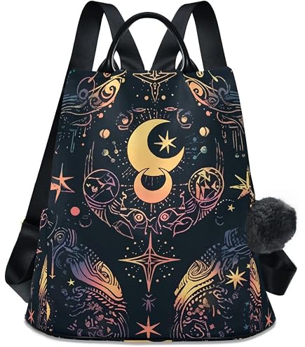 ALAZA Starry Night Van Gogh Laptop Backpack - 17 Inch Laptop Compartment Travel Daypack For Women & Men - Multiple Pockets, Reflective Strips, Durable Polyester - View #6