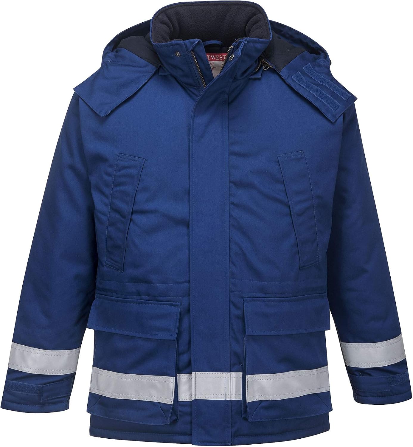 Portwest FR Anti-Static Winter Jacket, Size: M, Colour: Royal Blue, FR59RBRM