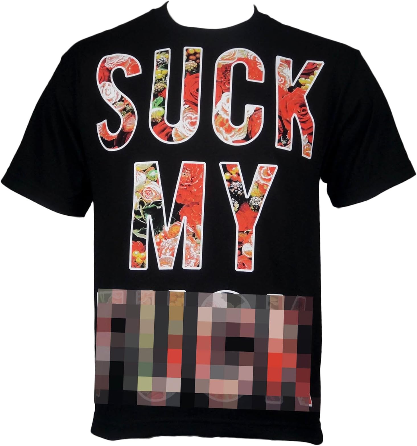 Attila Mens Suck My Fk Flower Black T-Shirt XL