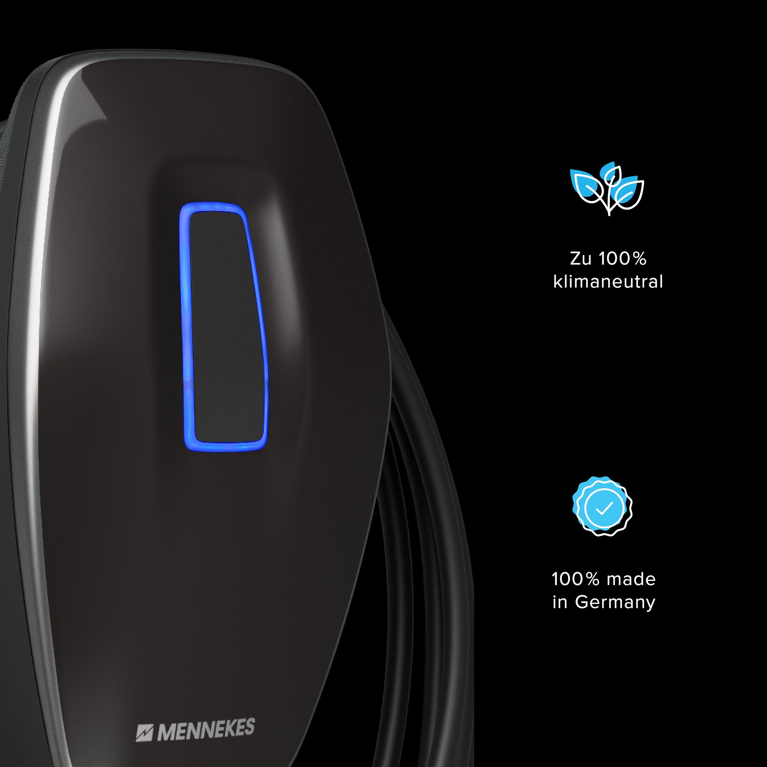 Mennekes Wallbox AMTRON 4You 110, 11 kW für E-Autos und Hybrid - 7,5 m Kabel - innen und außen - Cover Schwarz 7