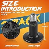 LUCKY HERP Ceramic Heat Emitter 150W Reptile Bulbs 2Pack E27 Vivarium view 2