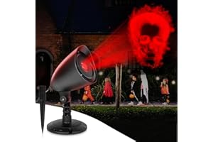 FORCHIC Halloween Projector Lights, Red Skull Projector LED Light, Waterproof Holiday Decoration for Party Yard Garden Outdoor Indoor Landscape Halloween Lights