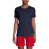 Lands' End Essentials Women's Short-Sleeve Soft Cotton T-Shirt - Tailored Feminine Fit