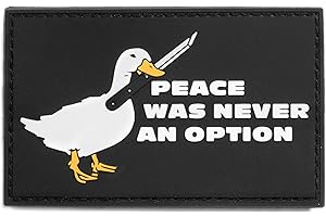 BOUNDLESS PERFORMANCE No Peace Tactical Military Morale Hook and Loop Patch - Funny Tactical Patch for Backpacks, Dog Harnesses, Army Vests, Hats, and Helmets - Cool PVC Rubber Patch Boosts Moral During Airsoft & Paintball