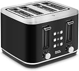 Morphy Richards Motive 4 Slice Toaster 1600W Black Browning Reheat Defrost view 3