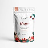 Herbaly Heart Organic Herbal Tea - Heart Health &amp; Circulation, 28 Ct | Hibiscus, Hawthorn, Lavender &amp; Chamomile, Non-GMO, Plant-Based Pyramid Tea Bags, Caffeine Free