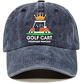 Pishovi Cart Passenger Princess Baseball Cap, Vintage Adjustable Cotton Cap, Christmas Birthday Thank You Gifts for Golf Enthusiasts, Golfing Queens, Funny Retirement Gifts for Women Blue
