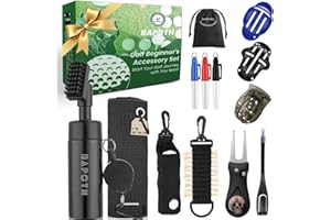 BAPOTH Golf Accessories for Men Women, Golf Club Cleaner, Golf Towel, Golf Ball Marker Set, Golf Divot Tool with Magnetic Mar