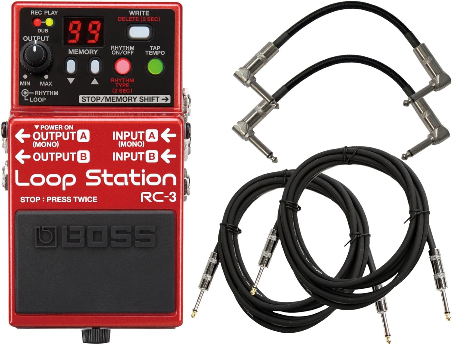 Amazon Com Boss Rc 3 Stereo Loop Station Pedal Bundle With 4