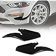 LitMiRaCle Front Lower Bumper Dive Planes for Ford Mustang 2018-2023, Mustang GT/Ecoboost Accessories Diffuser Side Canard Front Bumper Splitter Spoiler Trim,Black, 2PCS