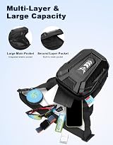 Rolgno Drop Leg Bag Expandable EVA Hardshell Reflective Strap Adjustable view 5