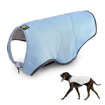 EQDOG Cool Dog Cooling Vest Kühlweste für Hunde kühlende Weste Gr. XXS - XL Blau