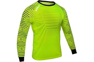 Kalci Soccer Goalie Shirt, Padded Goalkeeper Jersey, Youth/Adult & Kids Sizes, Long Sleeve Football Padded Shirt Mens