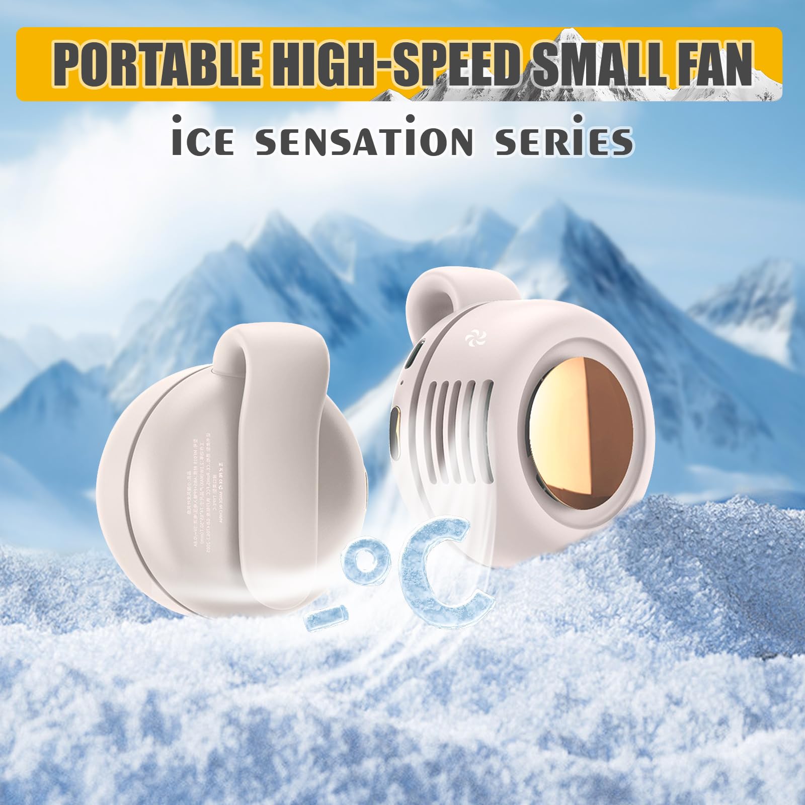 Portable Silent Mini Bladeless Electric fan Clip-On,3-Speed Rotatable Hands-FreeClip-On Fan for Shirt and Waist,Portable Mini Bladeless Fan Clip-On,For Outdoor & Travel & Office,Travel Accessories