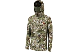 BASSDASH UPF 50+ Men’s Hunting Shirts with Mask Long Sleeve Camo Fishing Hoodie