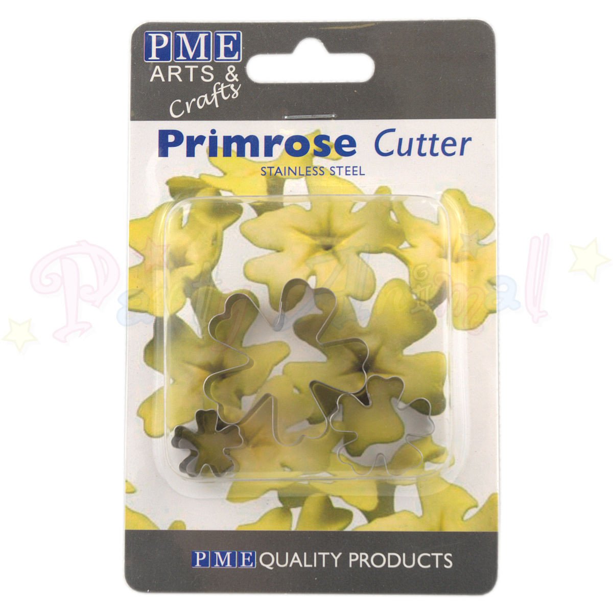 PME PR261 Stainless Steel Primrose Flower Petal Cutters, Set of 3, Silver, 3 x 1.2 x 3.8 cm