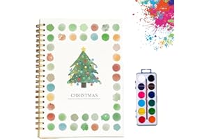 YIUUE Hugsgarden Water Color Workbook, Hugsgarden Beginner-Friendly Watercolor Workbook, Hugs Garden Watercolor Books, Nature Scenes Paint Set Art Crafts, with 12 Colors Paint Set with Paint Brush (F)