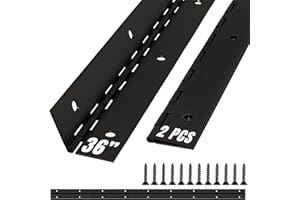 ALBO 36 Inch Black Heavy Duty Piano Hinge Continuous Stainless Steel 304 (2-Pack), Surface Mount Cabinet Hinges Matte Black 36"x2" for Piano Lid, Commercial Display & Industrial Cabinet