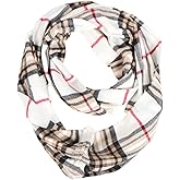 TZ Promise Unisex's Infinity Scarves Tartan Plaid & Checks Soft Long for Cold Weather Winter