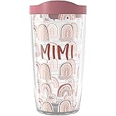 Tervis BOHO Rainbow Mimi Made in USA Double Walled Insulated Tumbler Travel Cup Keeps Drinks Cold & Hot, 16oz, Mimi