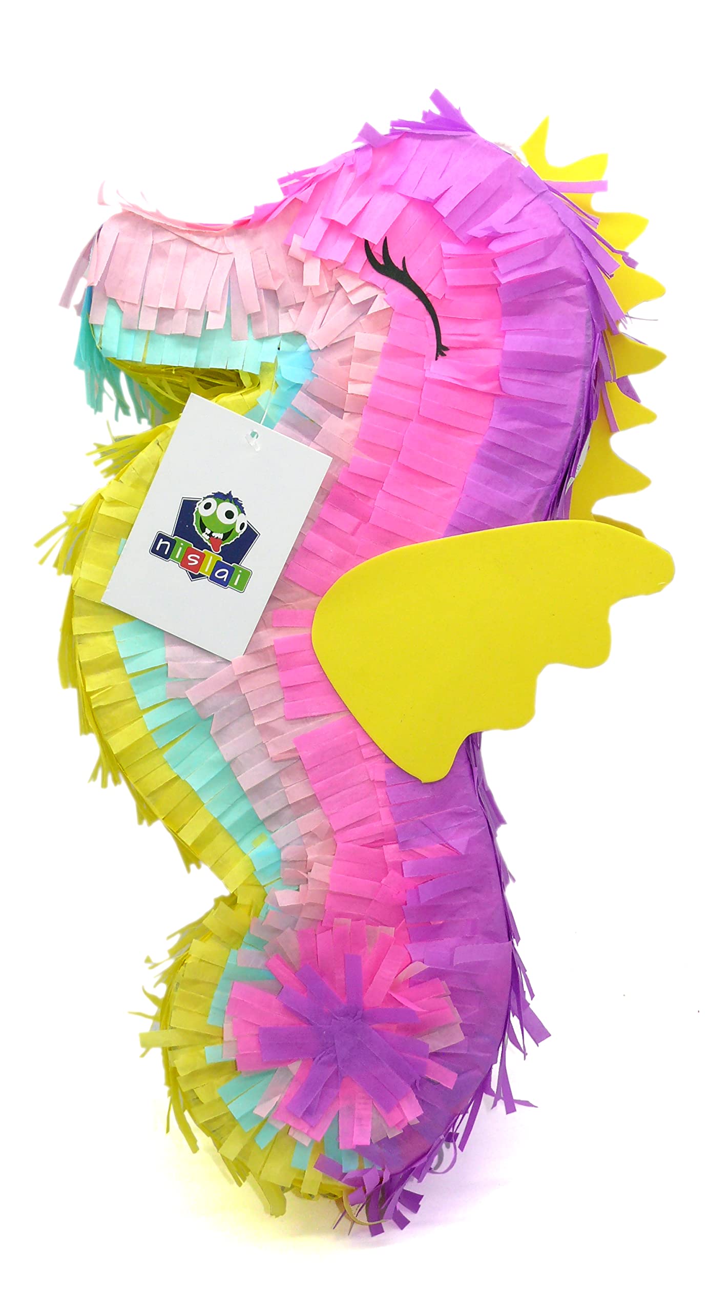 Nislai® Seahorse Pinata | Ideal for Girls Birthday Party | Pinata Birthday | Perfect as a Pinata Gift | For Birthday or as a Decoration Party | (Mini) and 40 x 20 x 10 cm