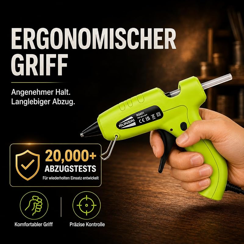 ® Heißklebepistole mit 30 Klebepistole Sticks 7mm -30W Klebepistolen