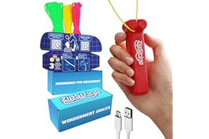 ZipString Original - As Seen on Shark Tank - Classic Rope Launcher Toy, Perfect for Kids & Adults - Fly a String Loop in The Air for Endless Tricks & Fun, Wonderment Awaits, Rock'it Red
