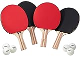 Viper Table Tennis Accessory Set, 4 Rackets/Paddles
