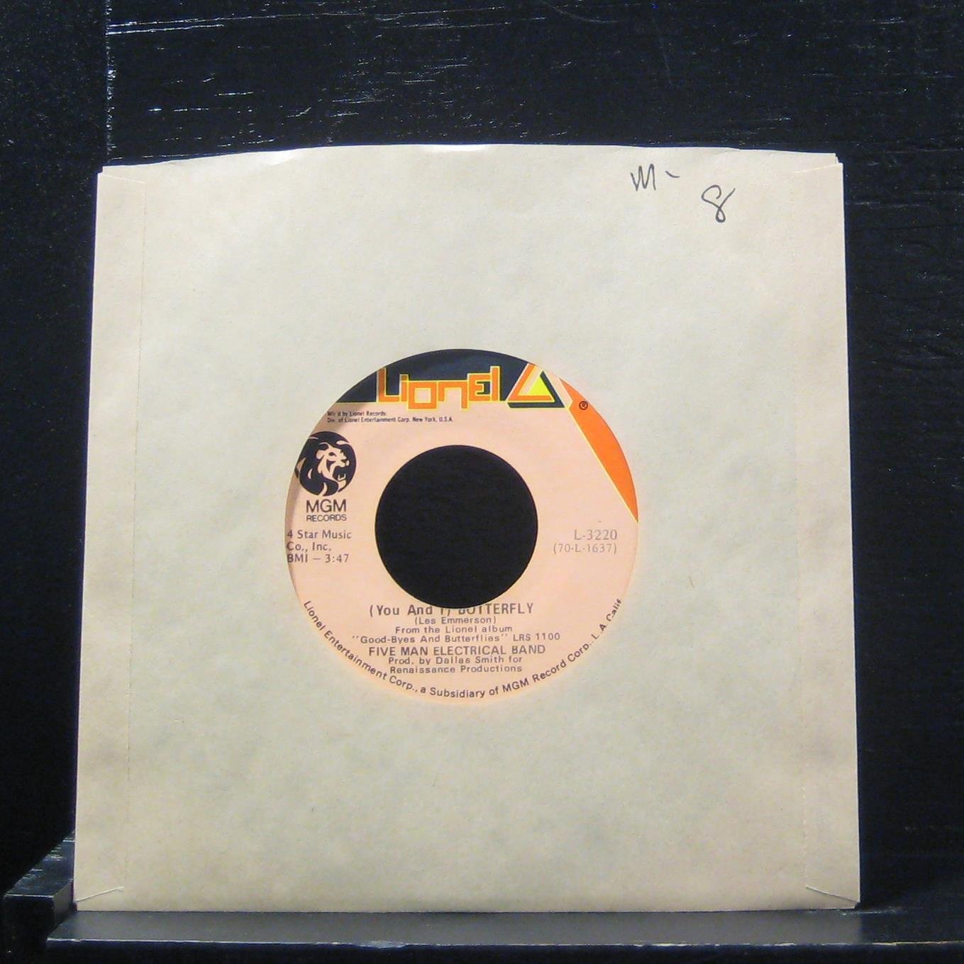 Absolutely Right / (You And I) Butterfly VINYL 7" 45 &ndash; Lionel Records &ndash; L-3220