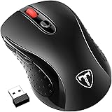 Habor Wireless Mouse, 2.4G USB Wireless Mice Optical PC Laptop Notebook Computer Cordless Mouse with Nano Receiver, 6 Buttons, 2400 DPI 5 Adjustment Levels, Home & Office for Windows Mac Linux