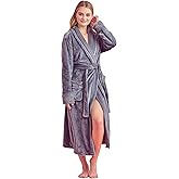 Women's Fleece Bathrobe - Plush & Soft Robe - Lounging & Relaxation - Cozy & Elegant - Fluffy & Comfortable - Long & Stylish