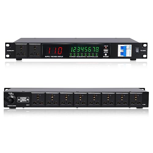 Sound Rack Power In PS-05682 Rack Mount Power Regulator Audio Equipment Sequencer, 10 ...