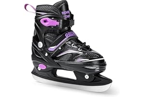 OBENSKY Ice Skates - Adjustable Ice Skates for Kids, Girls and Boys - Toddler Ice Hockey Skates for Outdoor and Rink, Soft Padding and Reinforced Ankle Support