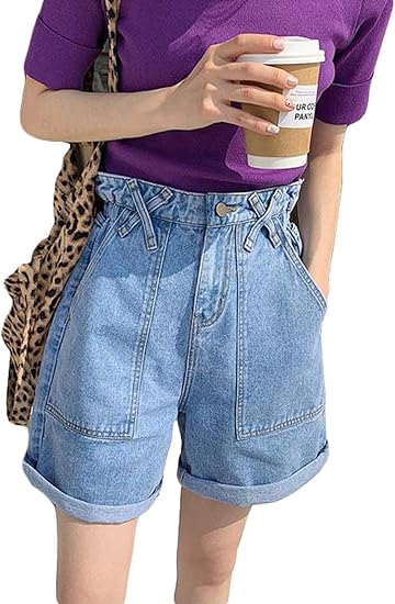 Amazon Bestmoodショートパンツ レディース ゆったり 短パン デニム ファッション ハイウェスト ハーフパンツ綿 ホットパンツ 着痩せ ポケット付き ジーンズ 夏 ショートパンツ 通販 Amazon Bestmoodショートパンツ レディース ゆったり 短パン デニム ファッション ハイウェスト ハーフパンツ綿 ホットパンツ 着痩せ ポケット付き ジーンズ 夏 ショートパンツ 通販