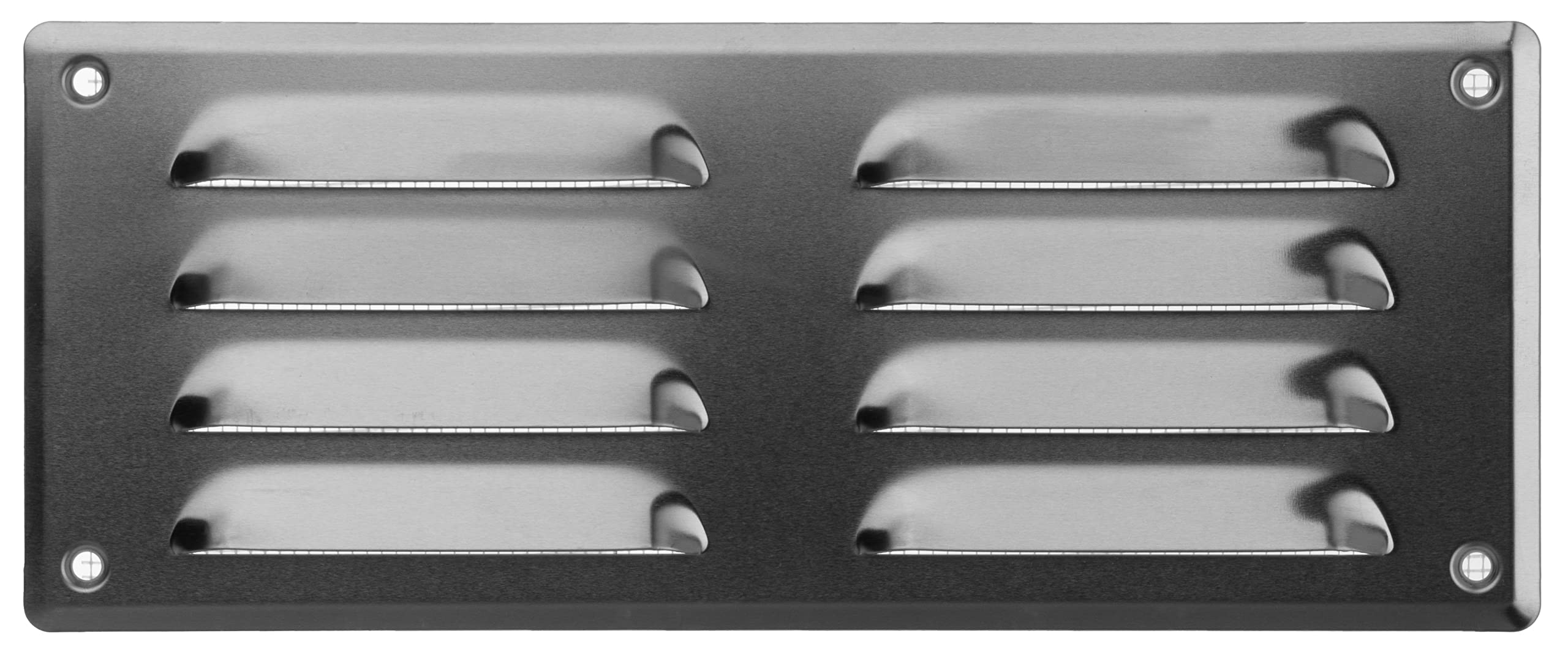LIRAST 260x105mm / 10x4 inch Metal Ventilation Grille - Aluminium Air Vent Cover with Insect Mesh