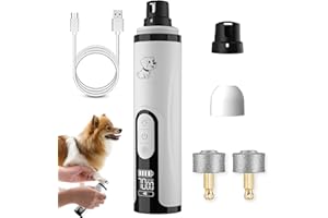 CBDYWVR 2026 Upgrade Silent Groom Pro Nail Grinder,Silent Groom Pro for Dogs,with LED Light & 3 Speeds,2000mAh Battery,Quick USB Charge (White)