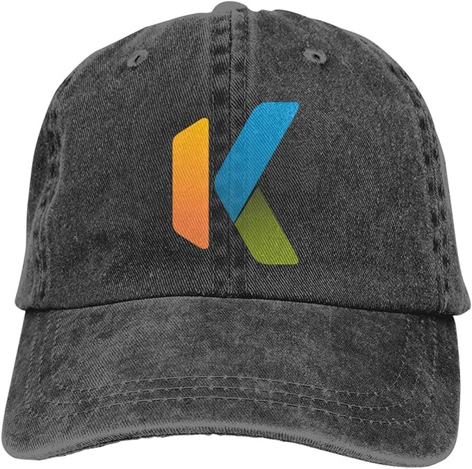 Letter K Printing Mens Baseball Cap Vintage Denim Adjustable Dad Hat