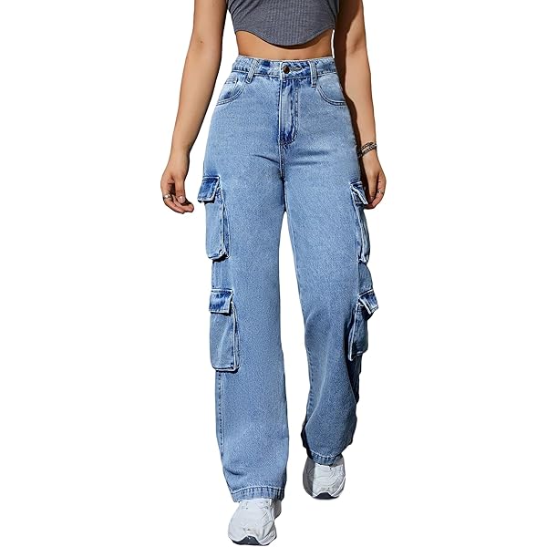 シ*ン様 Blue Jean Baggy Denim Cargo Pants - Super Baggy Jean