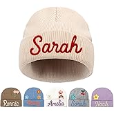 Feraurae Custom Baby Beanie Hats for Girls Boys Personalized Gift Toddlers Beanies Infants Adults Embroidery Winter Knit Hat