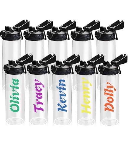Amazon.com: 10 Pack Clear Water Bottles Bulk, 24oz Clear Reusable Blank Water  Bottle with Leakproof Straw Lid Handle, Portable Wide Mouth Cups for Sports  Gym Travel Cycling Camping, DIY Gift for Teacher