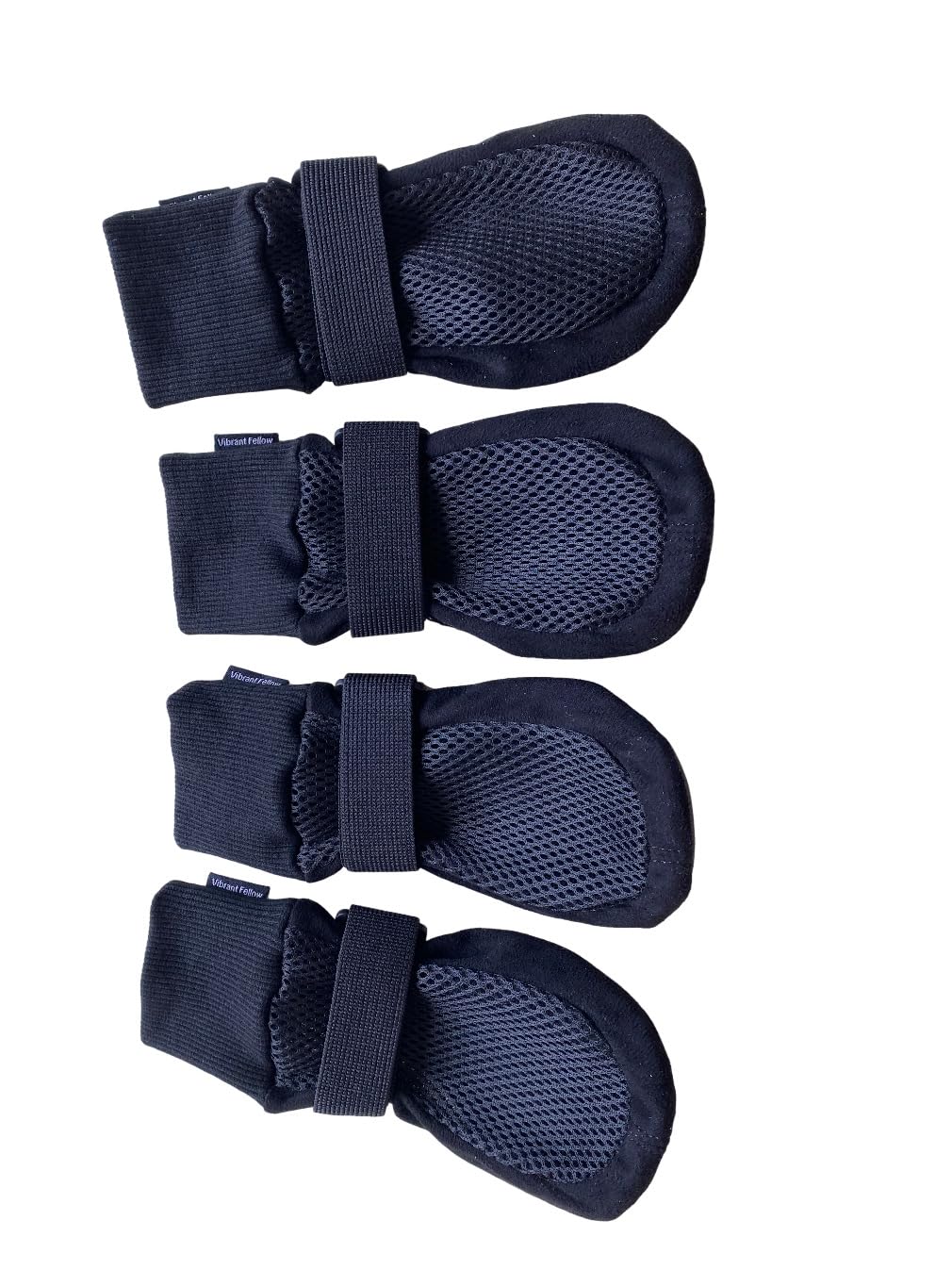 Vibrant Fellow Paw Protector Dog Boots Breathable Protective and Skid-proof Colour Black Set of 4 Size XL
