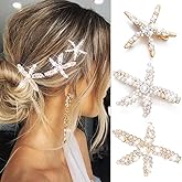 CAKURE Starfish Hair Clip Gold Seashell Hair Clips Mermaid Hair Accessories for Women and Girls (Pack of 3) (a-gold)