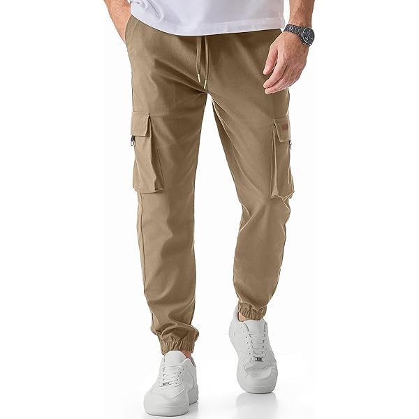 Men's Cargo Joggers JMIERR Men's Corduroy Joggers Baggy Cargo