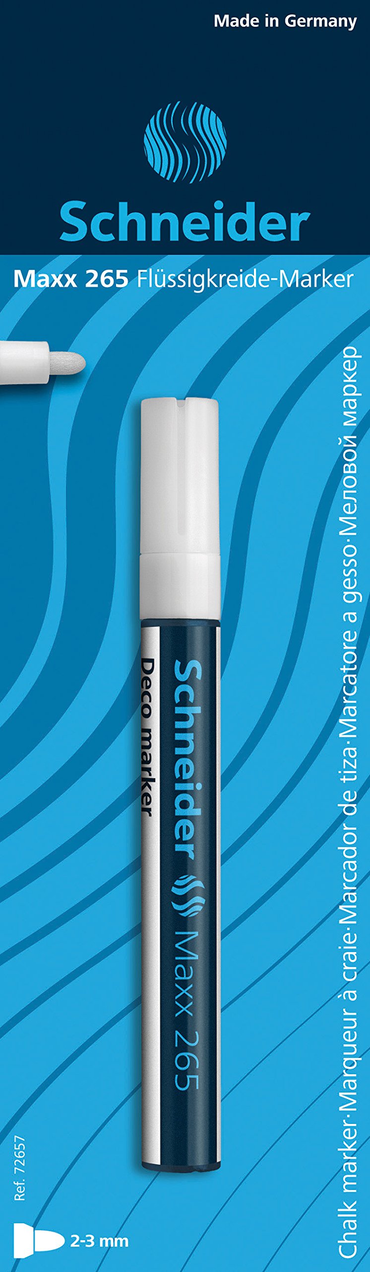 Schneider 72657 Maxx 265 Chalk Marker - 2-3 mm Nib - White