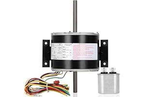 DRKERR F48AF70A61 Fan Motor, F48AF70A61 Replacement genteq F48AF70A61 Fan Motor, Dometic Brisk Air II Fan Motor, Dometic 3315332.005 Fan Motor-1/4 HP, 3-Speed, 3.3A